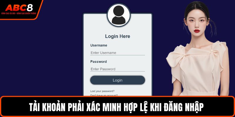Tải khoản phải xác minh hợp lệ khi đăng nhập